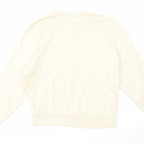 COLLUSION Mens Beige Cotton Pullover Sweatshirt Size XS