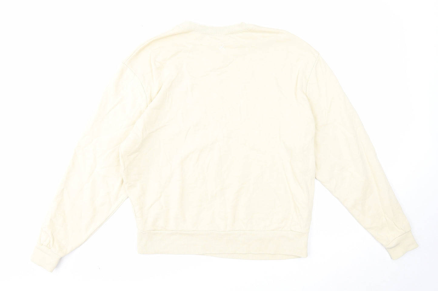 COLLUSION Mens Beige Cotton Pullover Sweatshirt Size XS