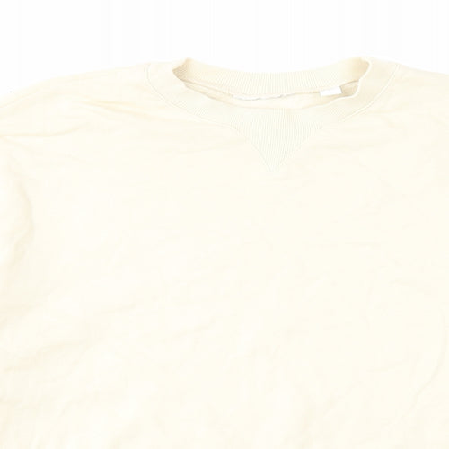 COLLUSION Mens Beige Cotton Pullover Sweatshirt Size XS