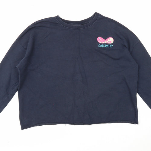 Sugar Dust Womens Blue Cotton Pullover Sweatshirt Size M Pullover
