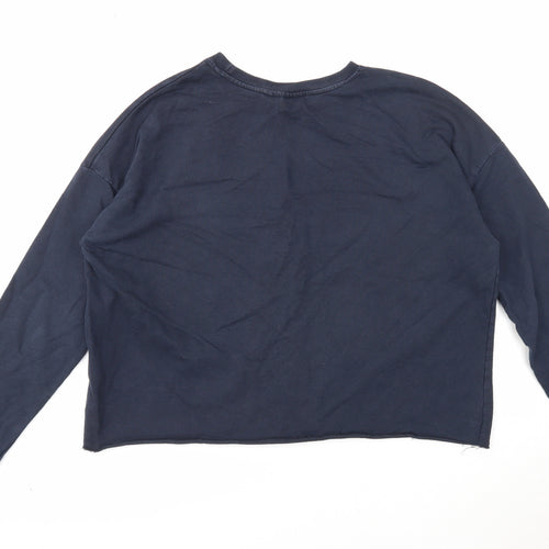 Sugar Dust Womens Blue Cotton Pullover Sweatshirt Size M Pullover
