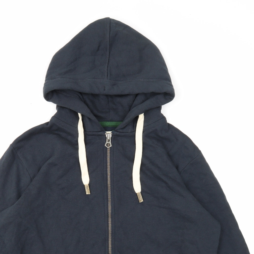Charles Wilson Mens Black Cotton Full Zip Hoodie Size XL