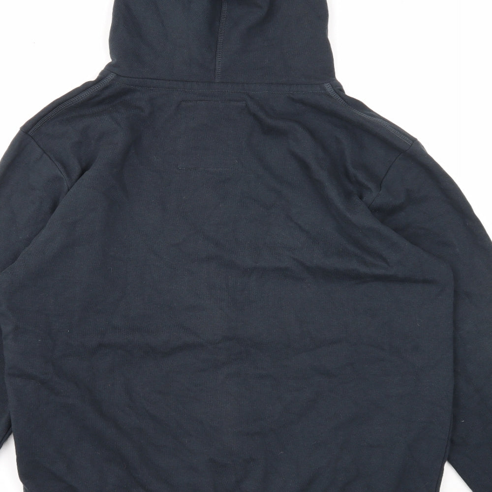 Charles Wilson Mens Black Cotton Full Zip Hoodie Size XL