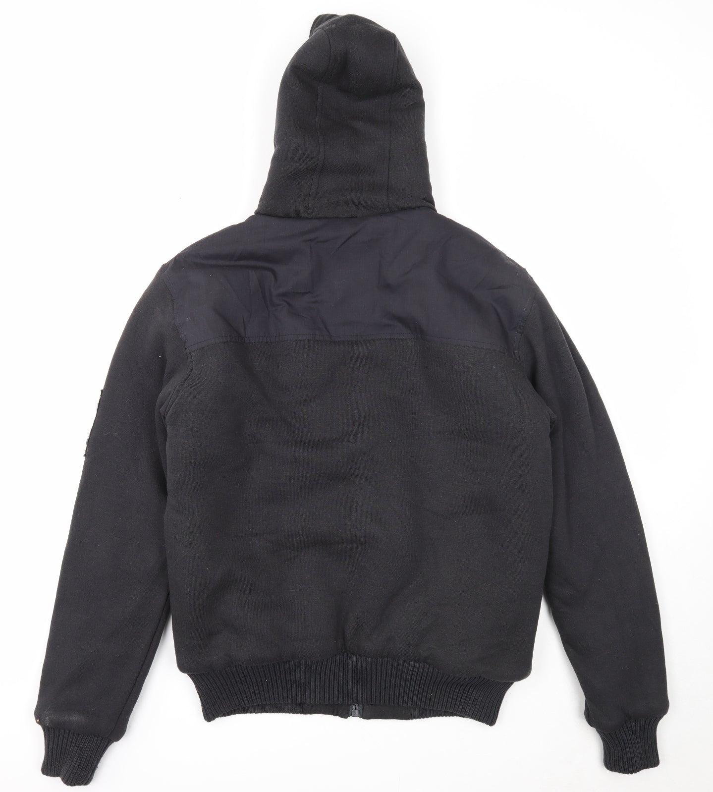 Brave Soul Mens Black Bomber Jacket Jacket Size L Zip