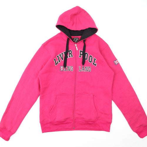 Pride of Liverpool Womens Pink Cotton Full Zip Hoodie Size 2XL Zip