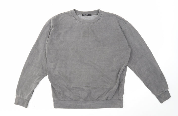 Nasty Gal Womens Grey Cotton Pullover Sweatshirt Size S Pullover - My Body My Rules
