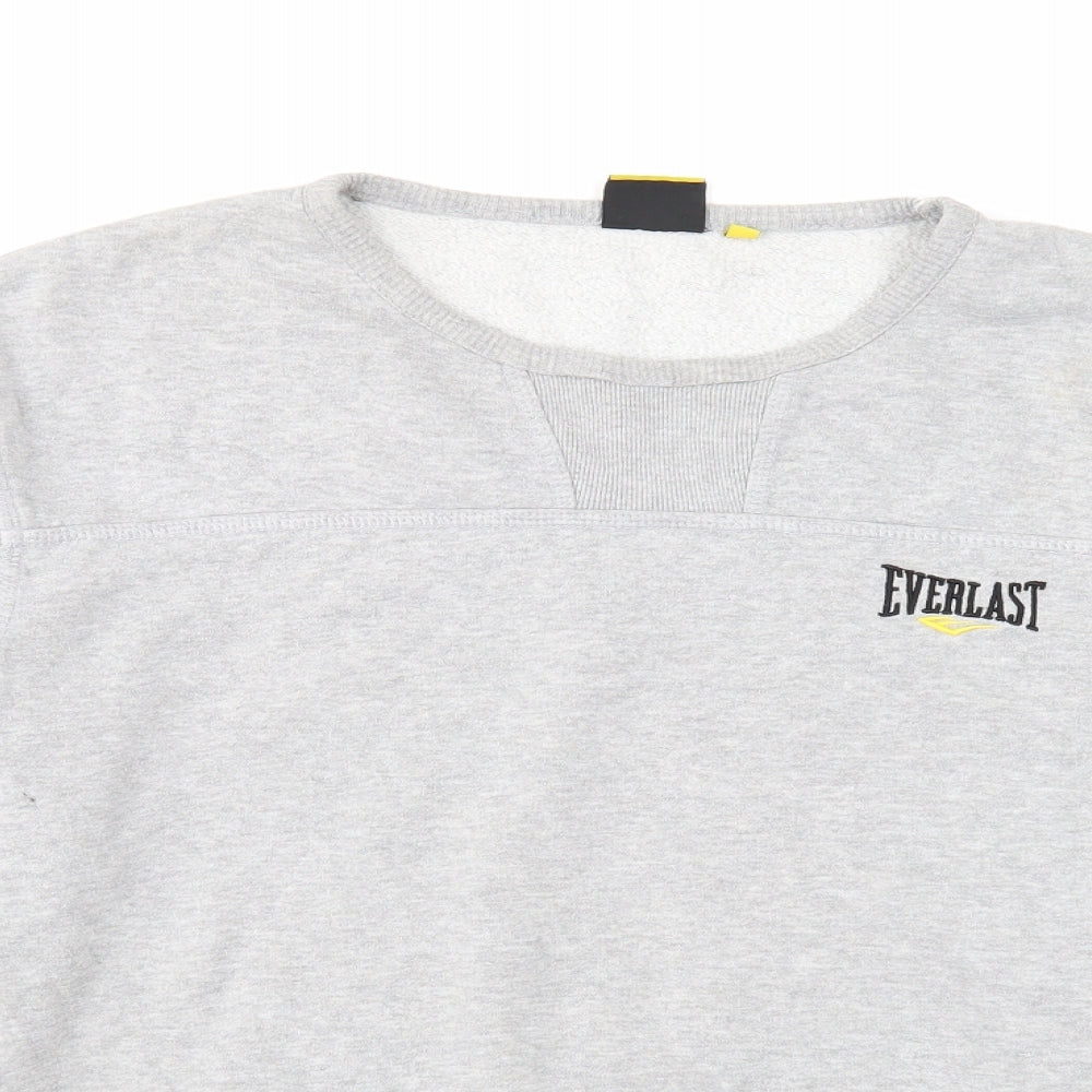 Everlast Mens Grey Cotton Pullover Sweatshirt Size M