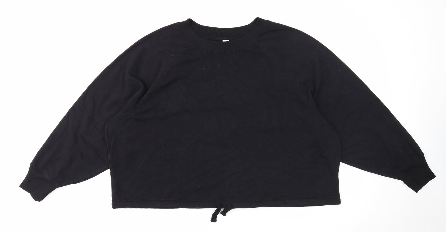 Old Navy Womens Black Cotton Pullover Sweatshirt Size XL Pullover