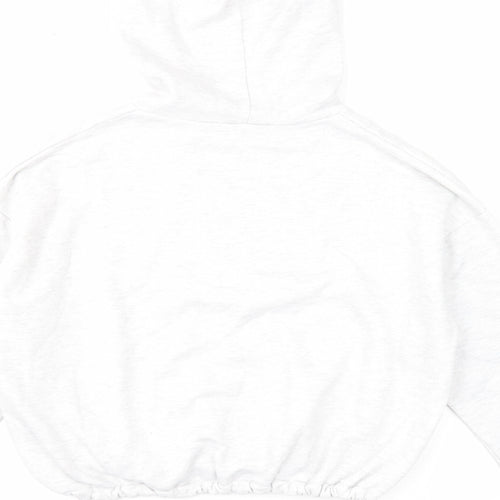 New Look Girls Grey Cotton Pullover Hoodie Size 14-15 Years Pullover - Los Angeles