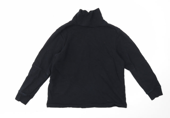 Marks and Spencer Womens Black Cotton Pullover Sweatshirt Size 14 Pullover