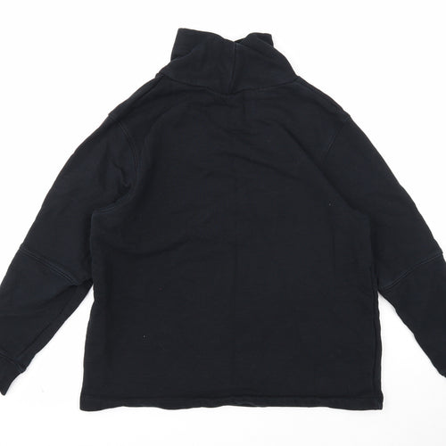 Marks and Spencer Womens Black Cotton Pullover Sweatshirt Size 14 Pullover