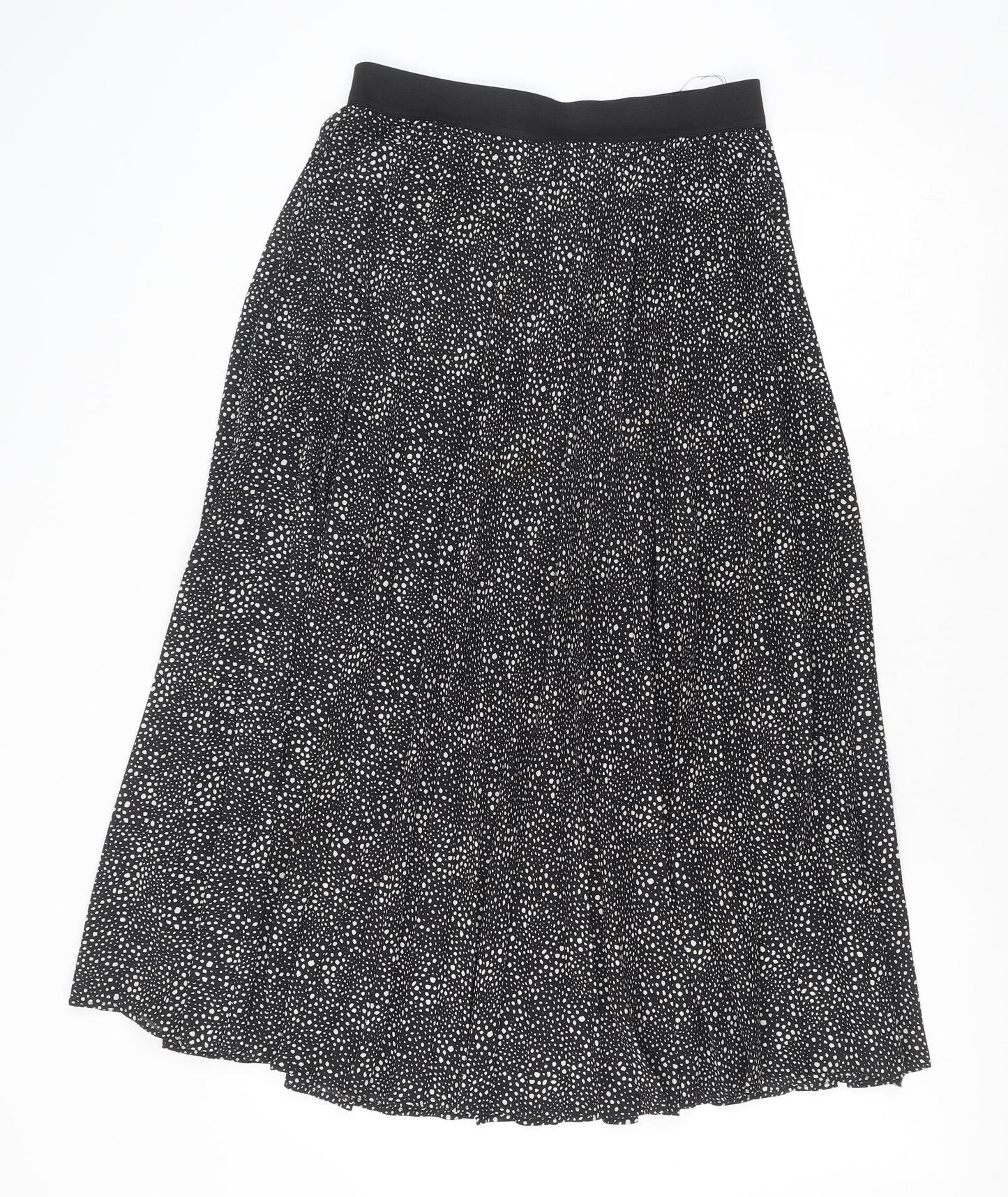 Primark Womens Black Geometric Polyester Swing Skirt Size 10