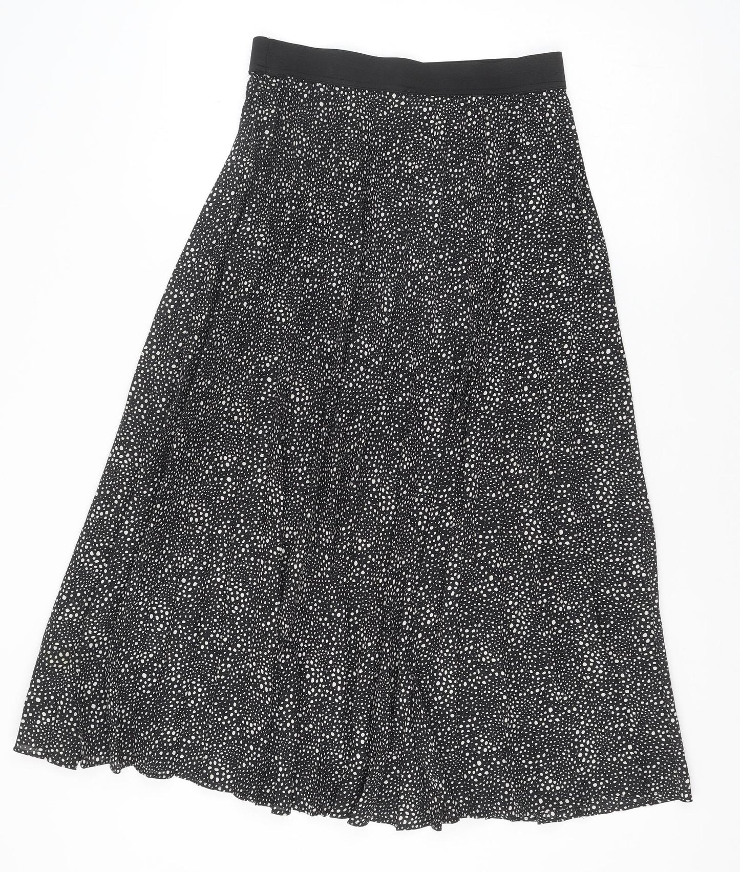 Primark Womens Black Geometric Polyester Swing Skirt Size 10
