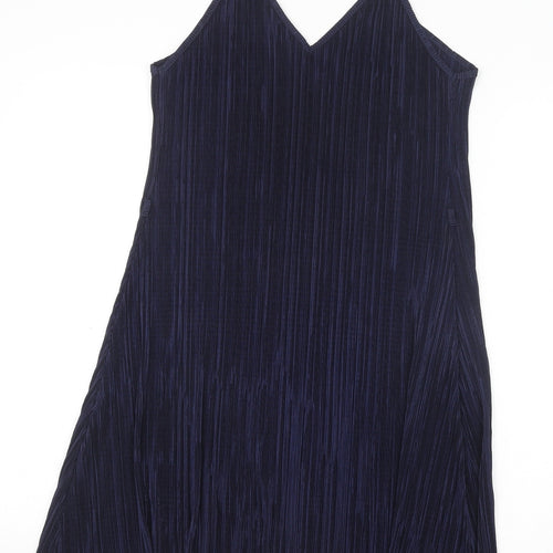 Primark Womens Blue Polyester A-Line Size 10 V-Neck Pullover
