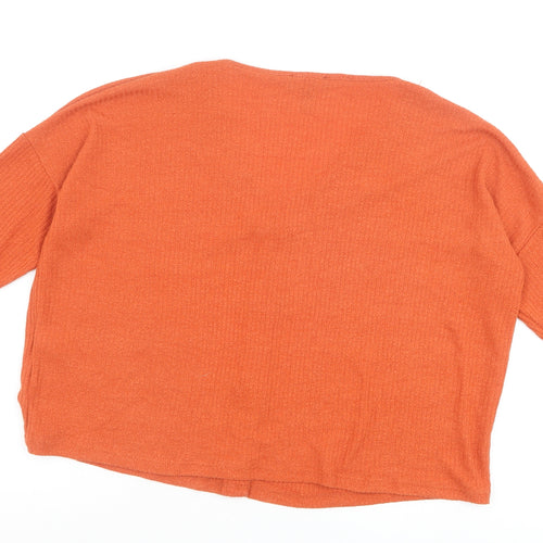 New Look Womens Brown V-Neck Viscose Cardigan Jumper Size M
