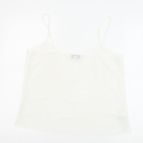 NEXT Womens White Polyester Basic Tank Size 12 V-Neck