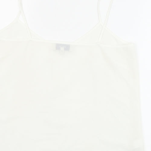 NEXT Womens White Polyester Basic Tank Size 12 V-Neck