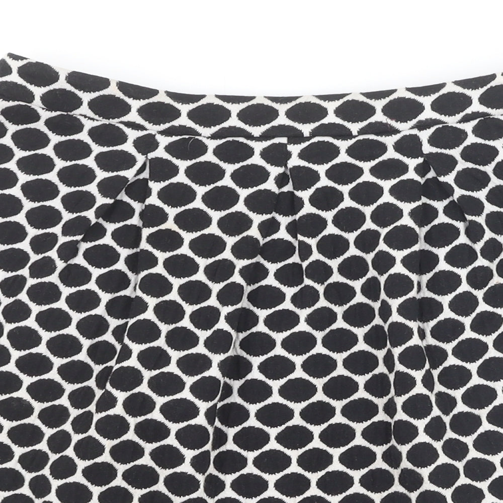 Boden Womens Black Polka Dot Polyester Tulip Skirt Size 8 Zip