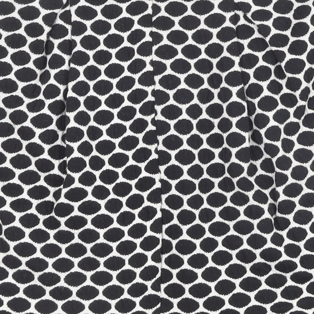Boden Womens Black Polka Dot Polyester Tulip Skirt Size 8 Zip