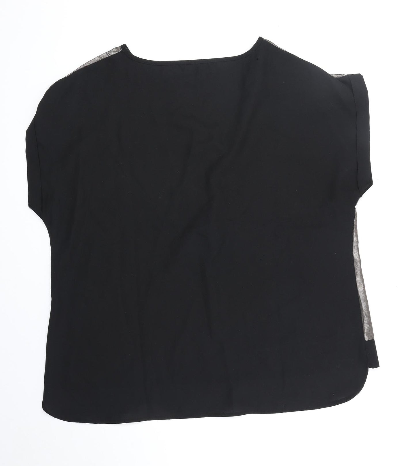 Capsule Womens Black Polyester Basic T-Shirt Size 20 Round Neck