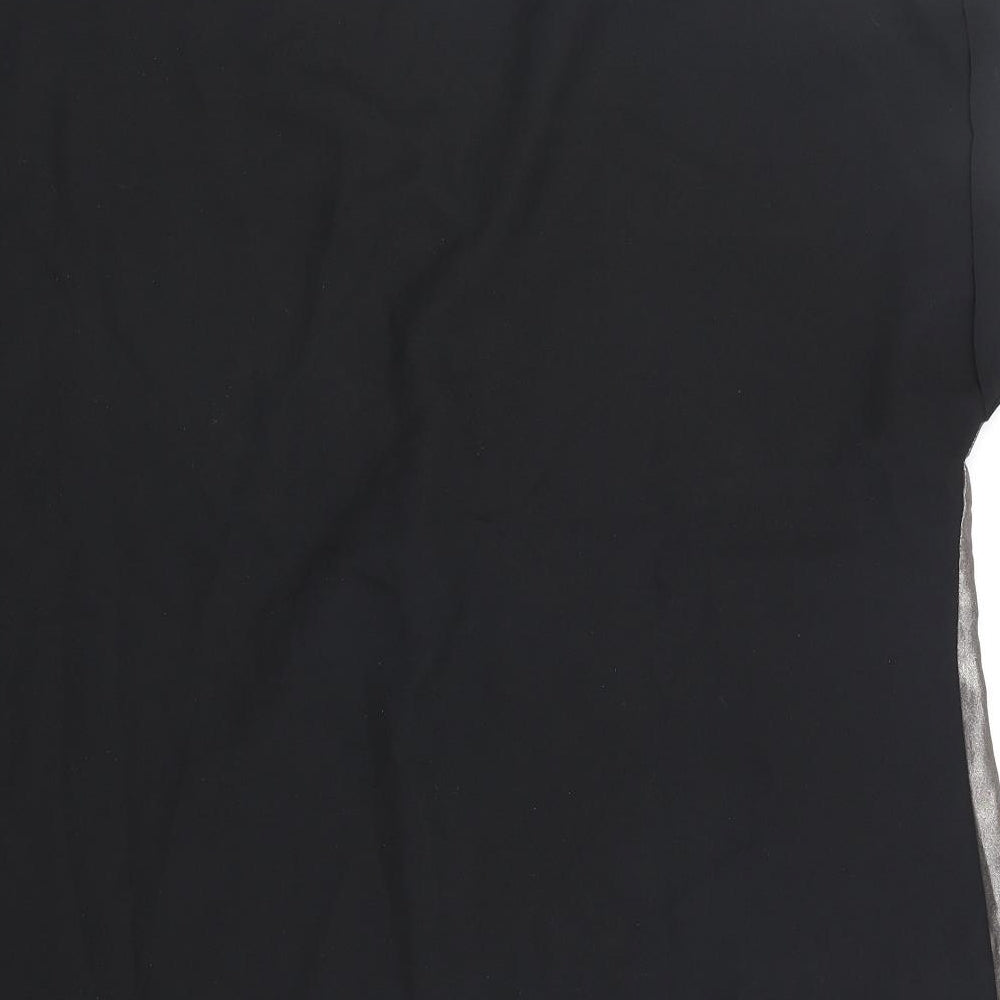 Capsule Womens Black Polyester Basic T-Shirt Size 20 Round Neck