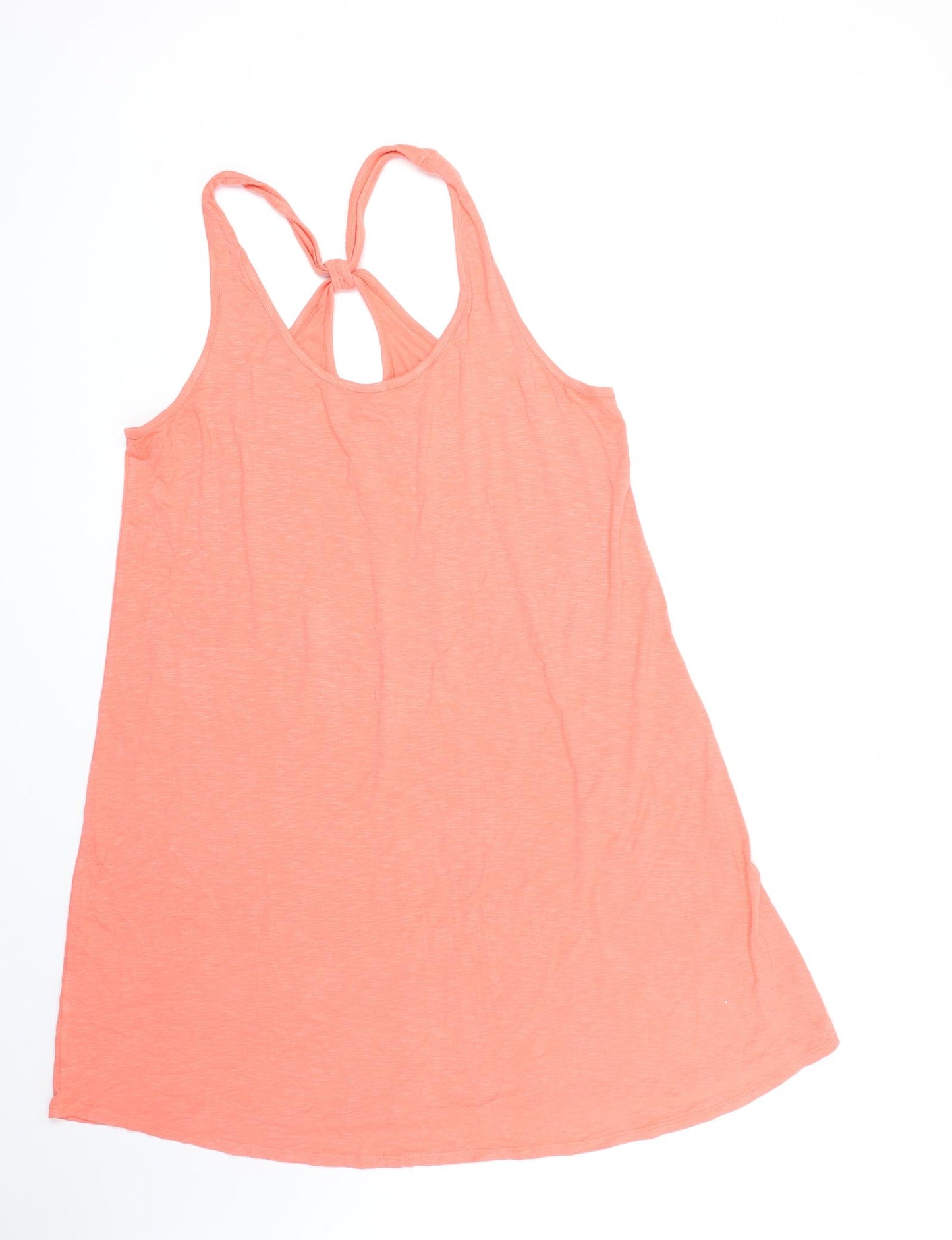 George Womens Orange Polyester Tank Dress Size 16 Scoop Neck Pullover