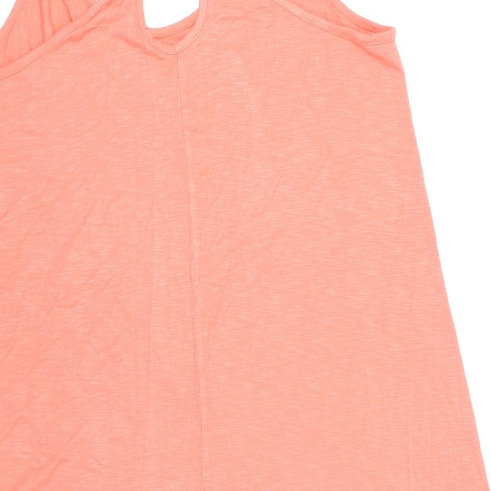 George Womens Orange Polyester Tank Dress Size 16 Scoop Neck Pullover