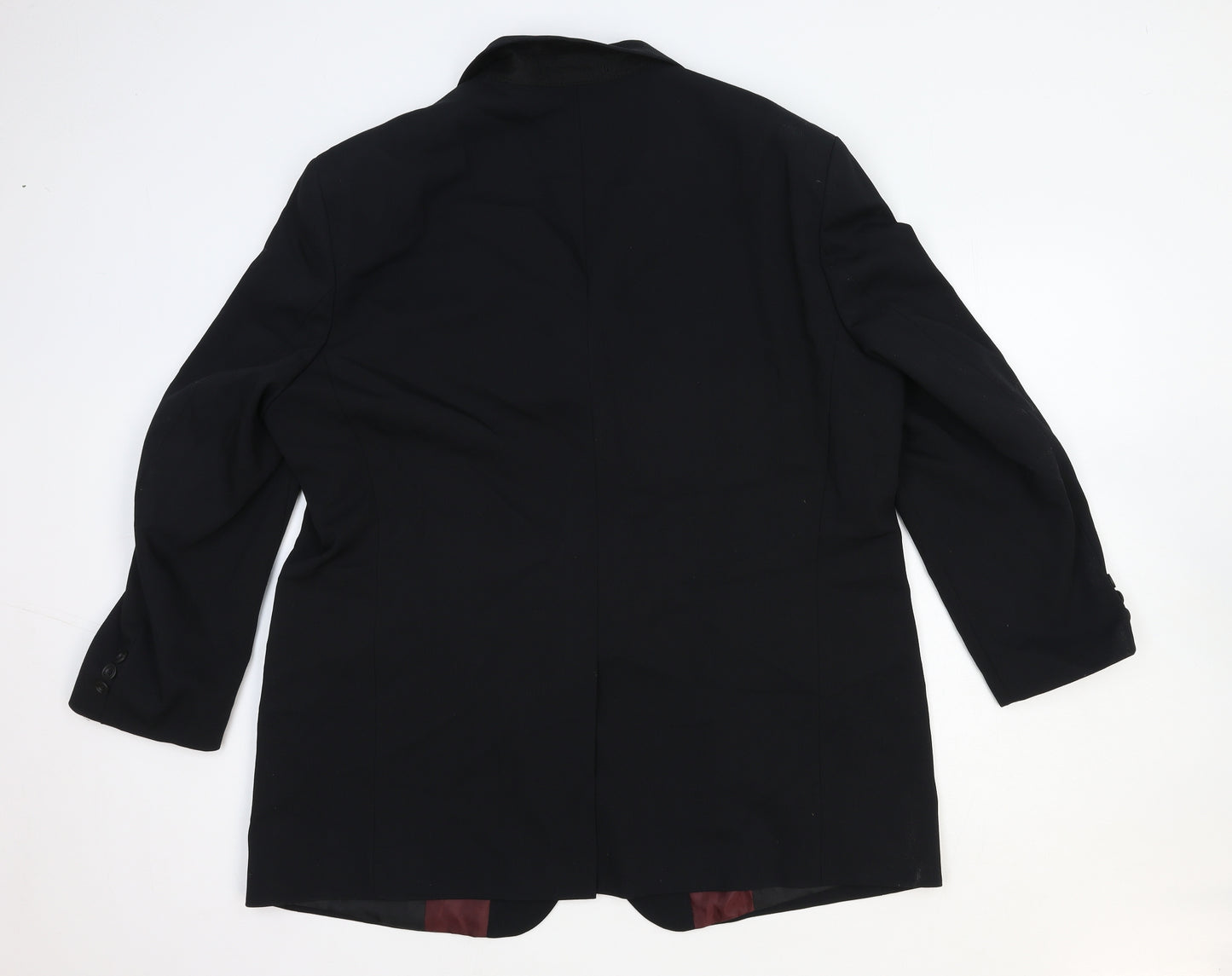 Signet London Mens Black Polyester Jacket Blazer Size 2XL Regular