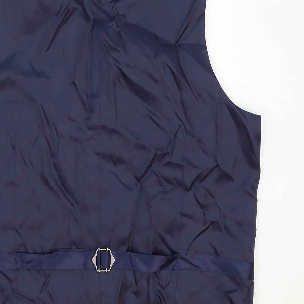 Marks and Spencer Mens Blue Jacket Waistcoat Size M Button