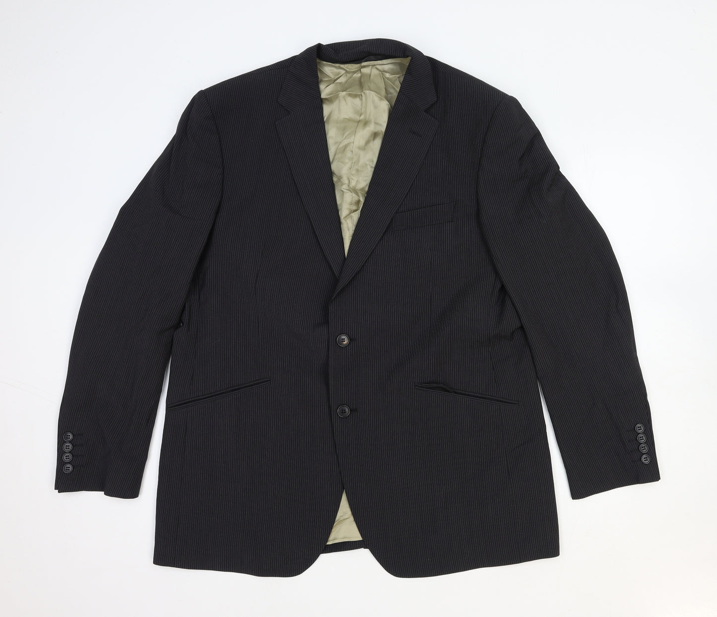 Marks and Spencer Mens Grey Wool Jacket Blazer Size M Regular
