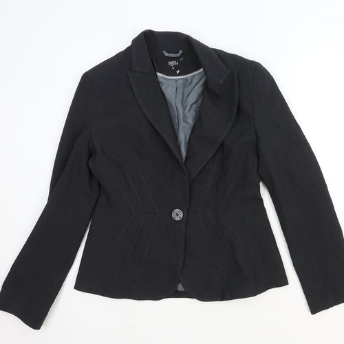 Marks and Spencer Womens Grey Polyester Jacket Blazer Size 10