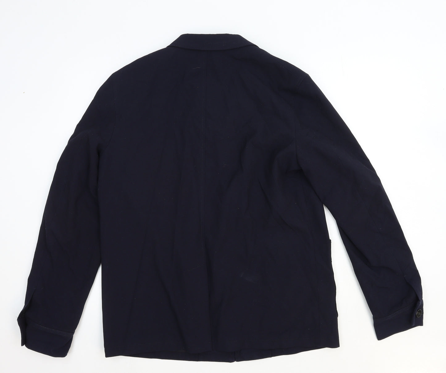 Zara Womens Blue Polyester Jacket Blazer Size M
