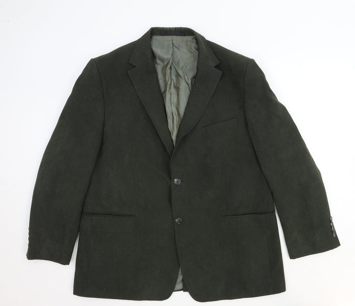 Marks and Spencer Mens Green Polyester Jacket Blazer Size S Regular