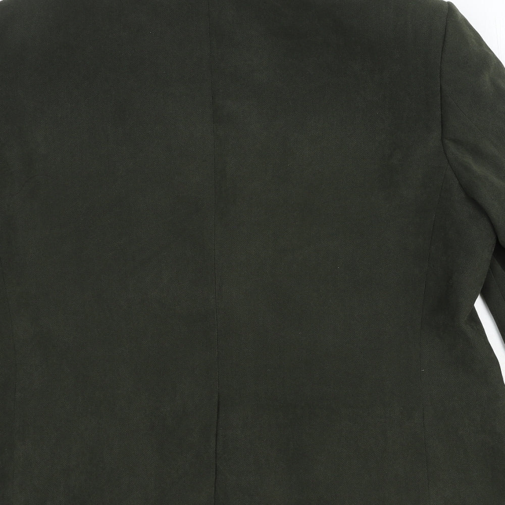 Marks and Spencer Mens Green Polyester Jacket Blazer Size S Regular