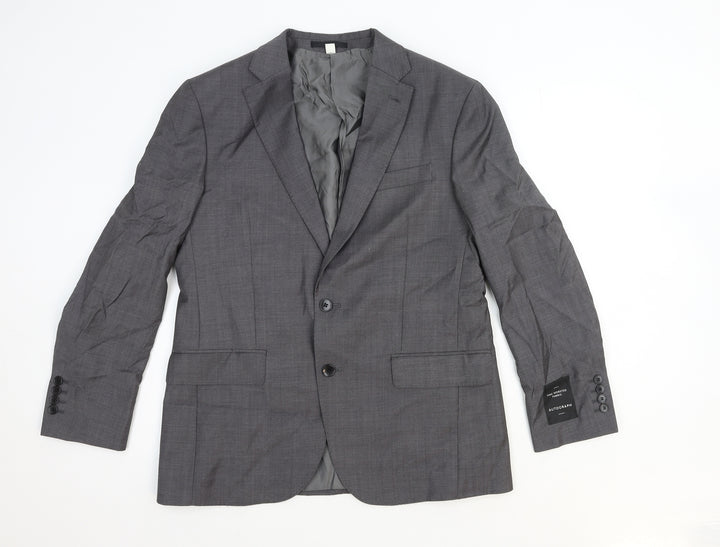 Marks and Spencer Womens Grey Wool Jacket Blazer Size L