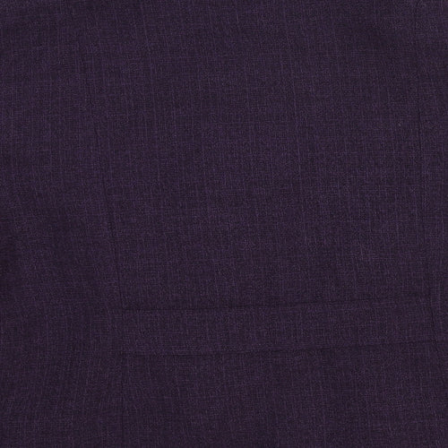 Preworn Womens Purple Pea Coat Coat Size 16 Button