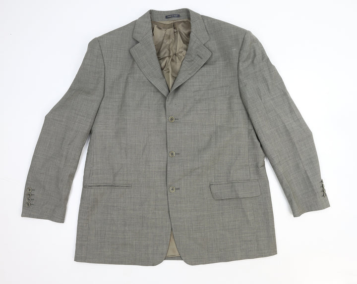 Marks and Spencer Mens Grey Wool Jacket Blazer Size M Regular