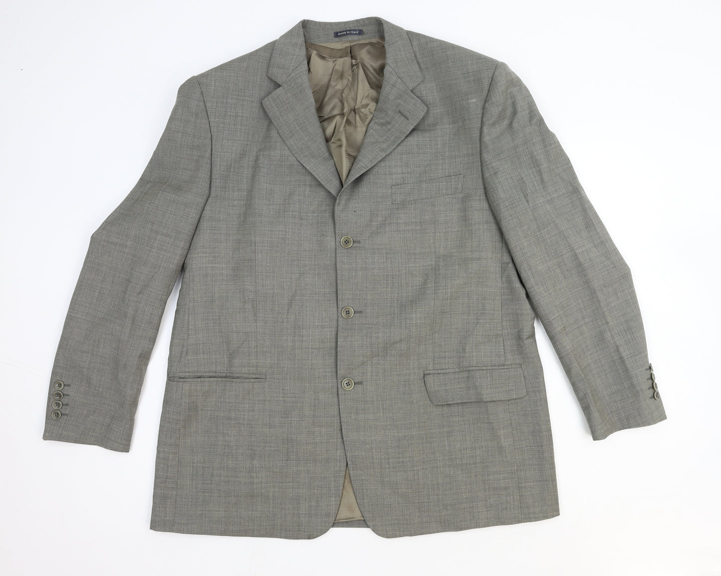 Marks and Spencer Mens Grey Wool Jacket Blazer Size M Regular