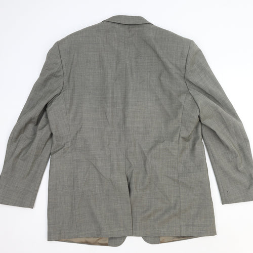 Marks and Spencer Mens Grey Wool Jacket Blazer Size M Regular