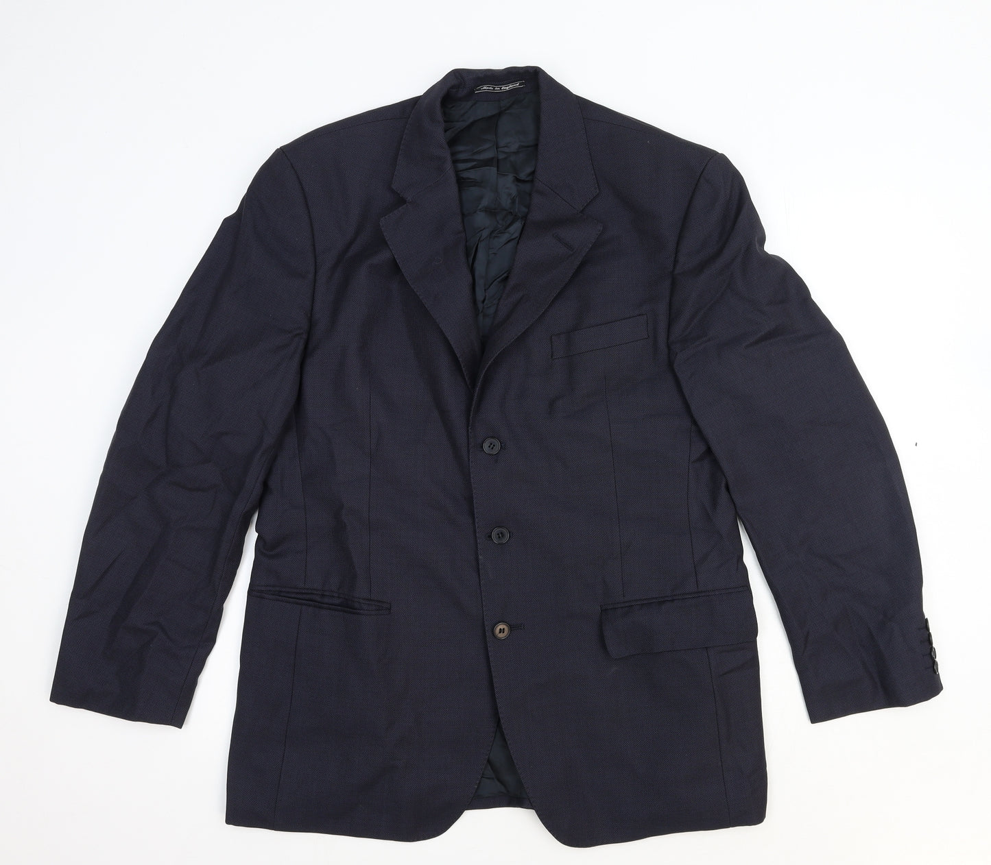 Austin Reed Mens Blue Wool Jacket Blazer Size S Regular