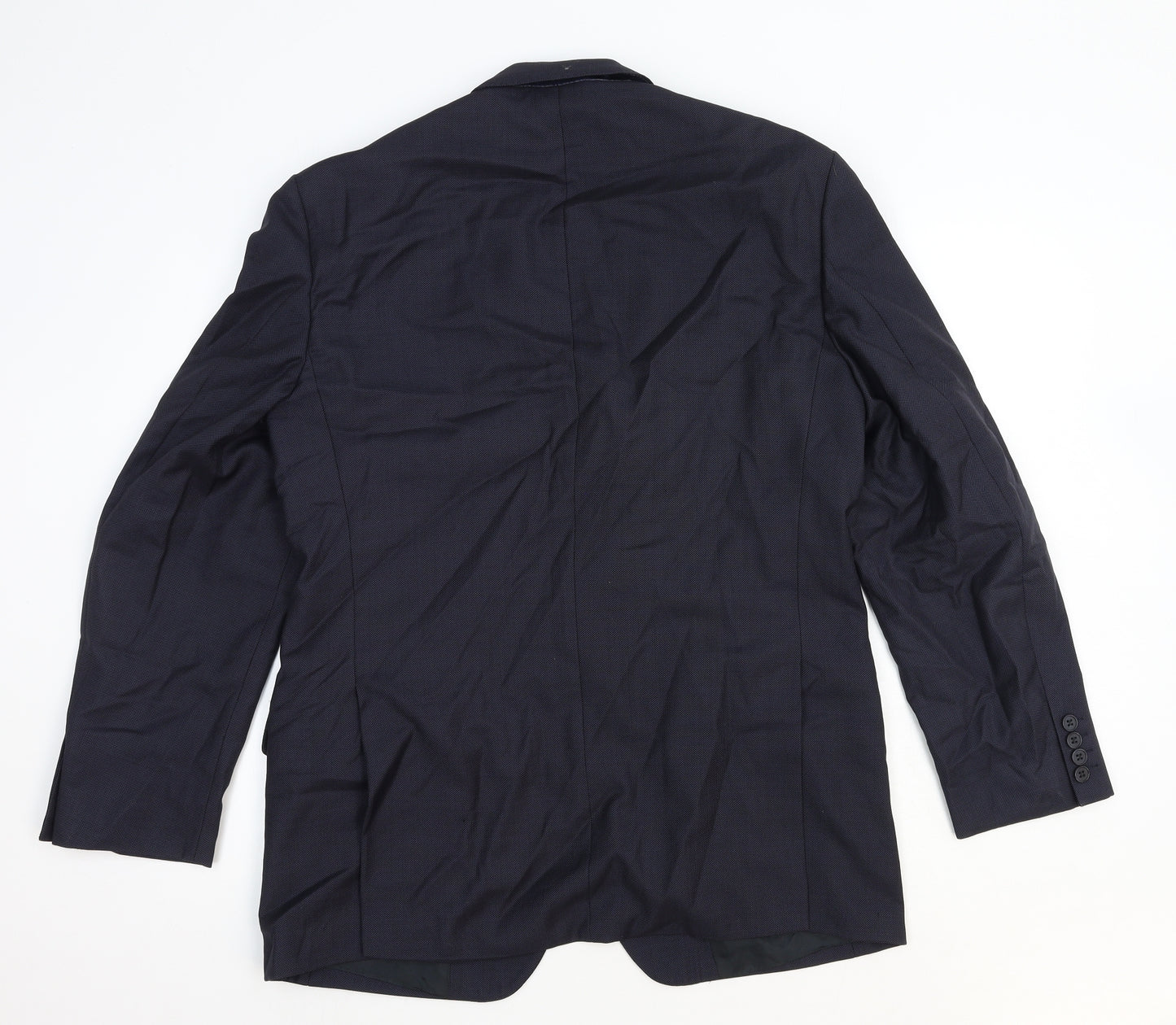 Austin Reed Mens Blue Wool Jacket Blazer Size S Regular