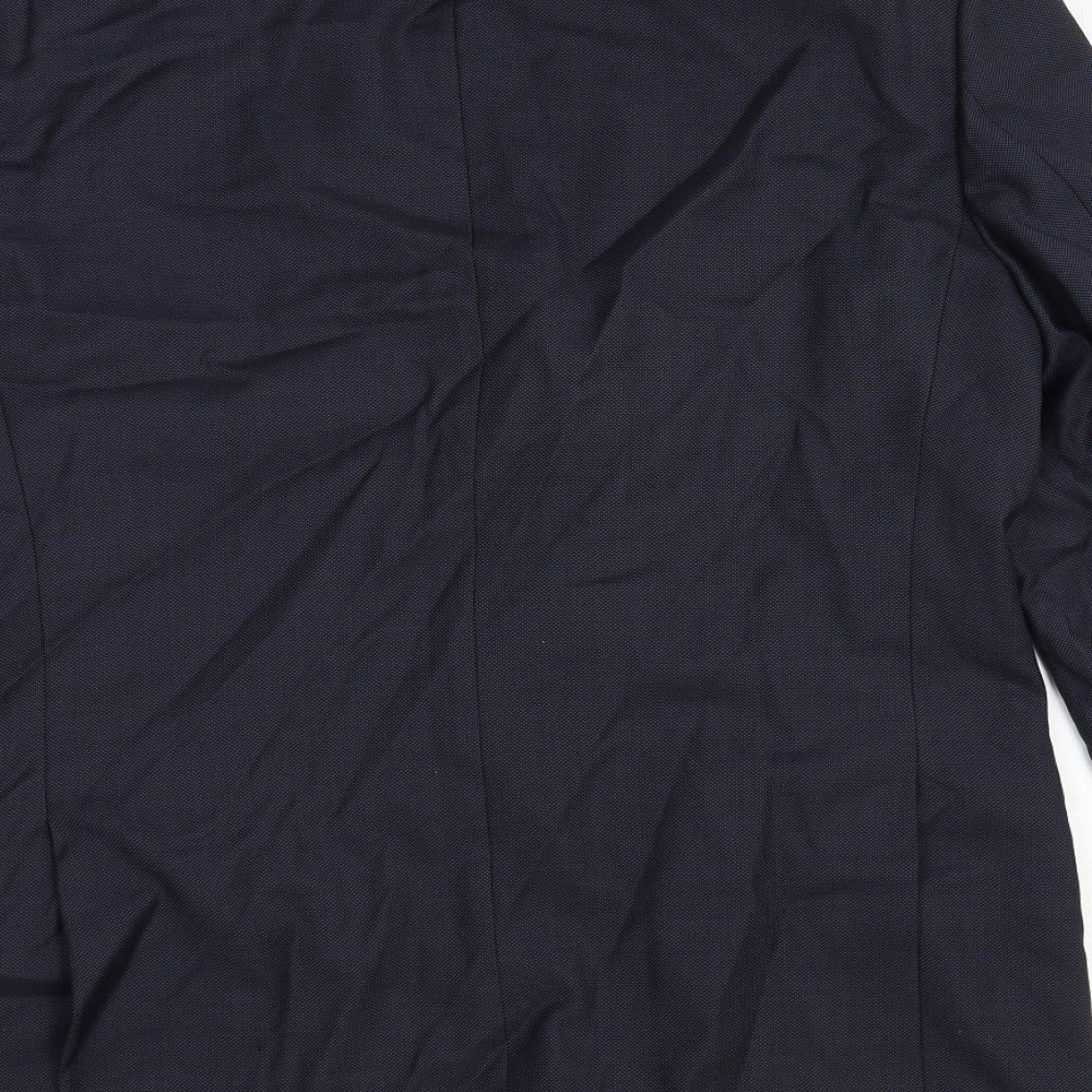 Austin Reed Mens Blue Wool Jacket Blazer Size S Regular