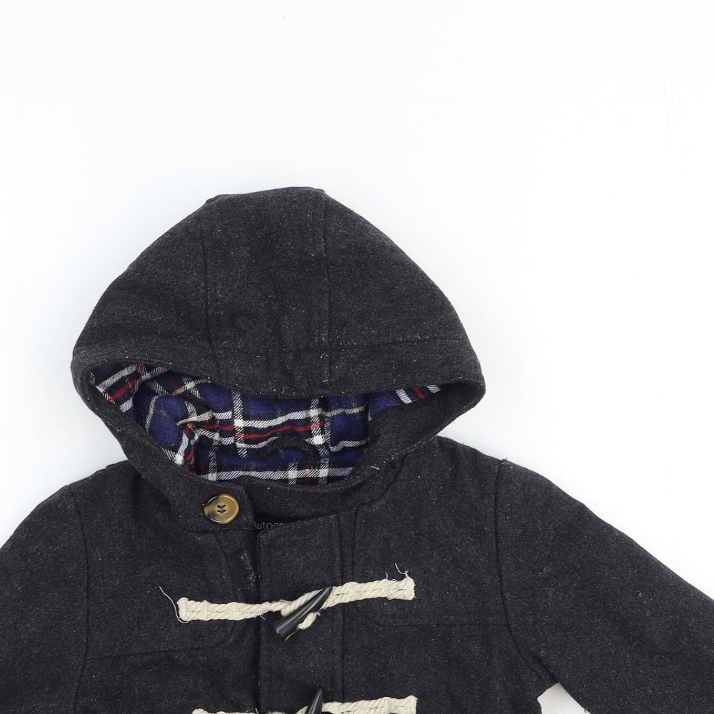 Marks and Spencer Baby Grey Duffle Coat Coat Size 18-24 Months Zip