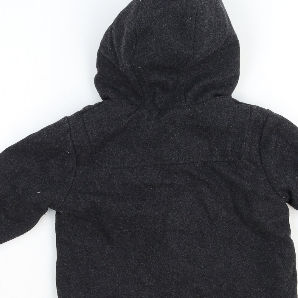Marks and Spencer Baby Grey Duffle Coat Coat Size 18-24 Months Zip