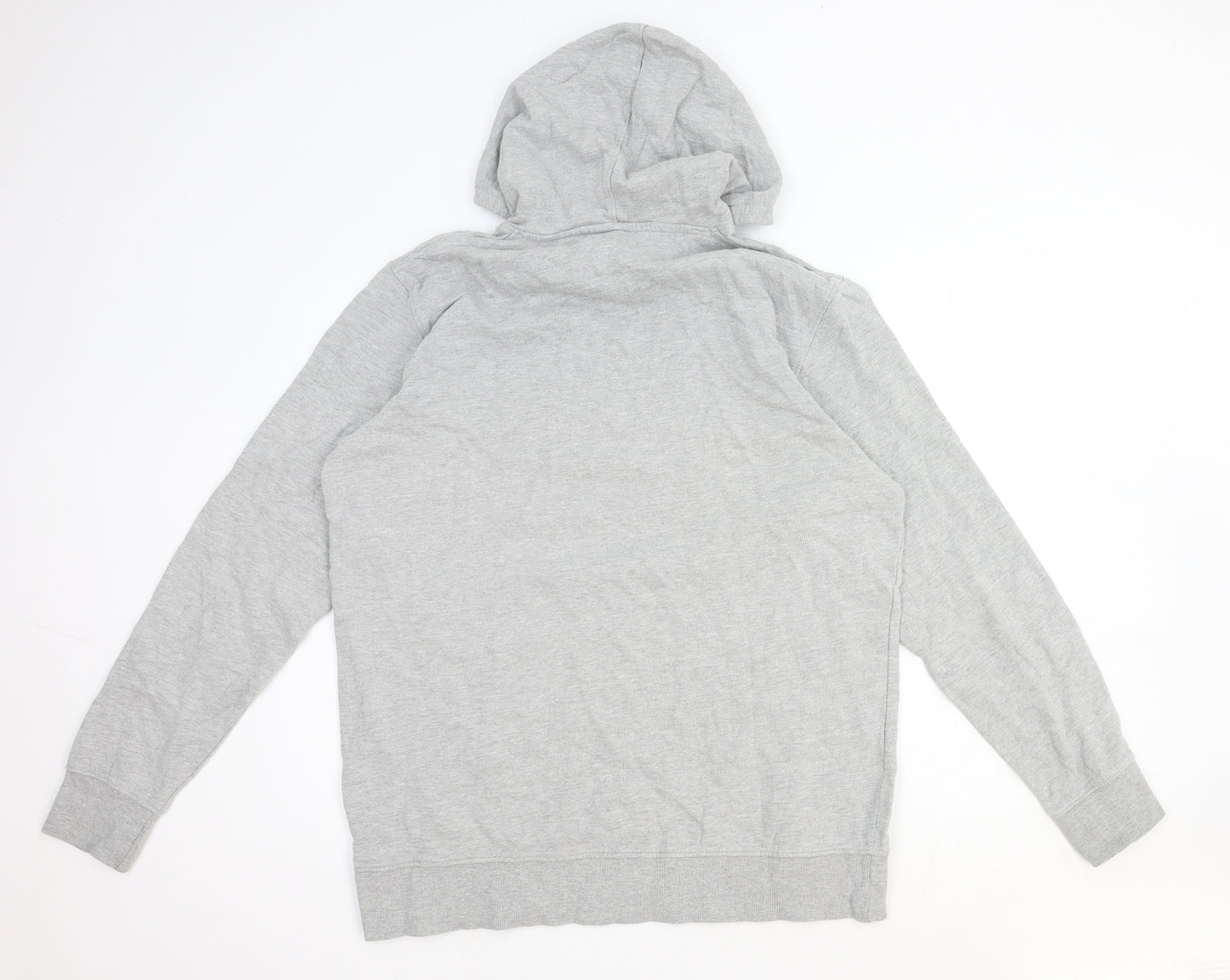 JACK & JONES Mens Grey Cotton Pullover Hoodie Size 2XL