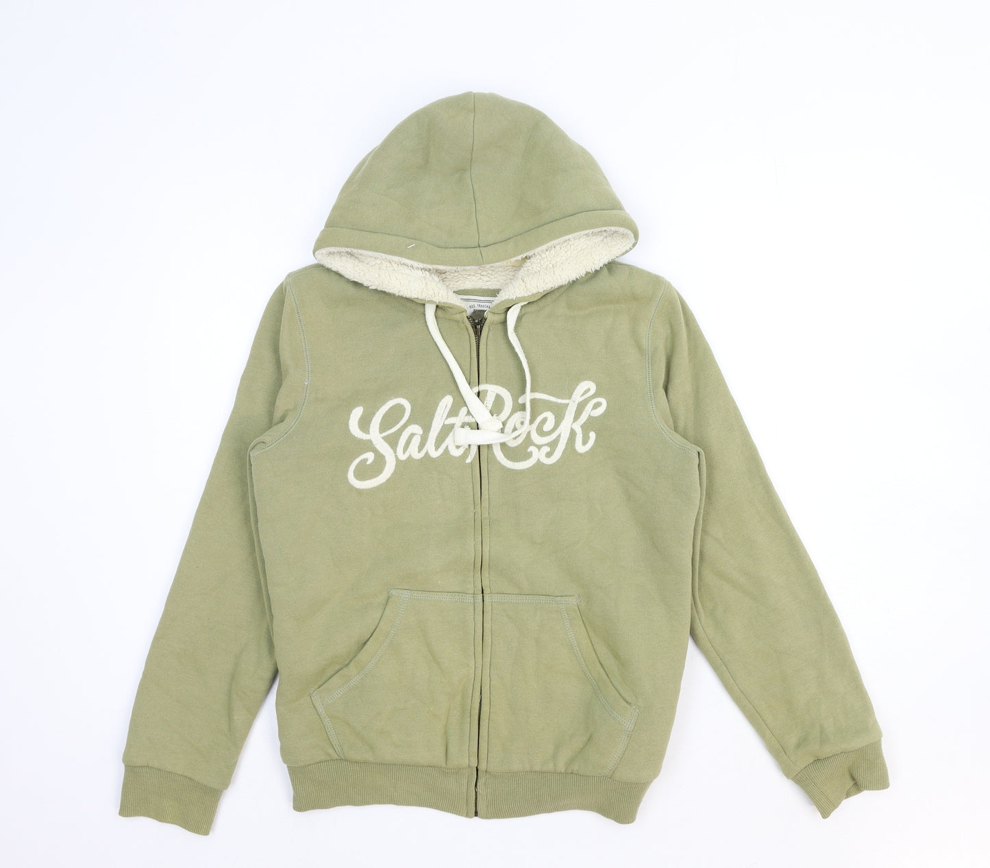 Saltrock Womens Green Cotton Full Zip Hoodie Size 8 Zip