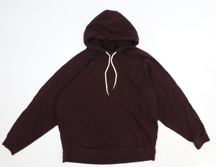 ASOS Womens Brown Polyester Pullover Hoodie Size L Pullover