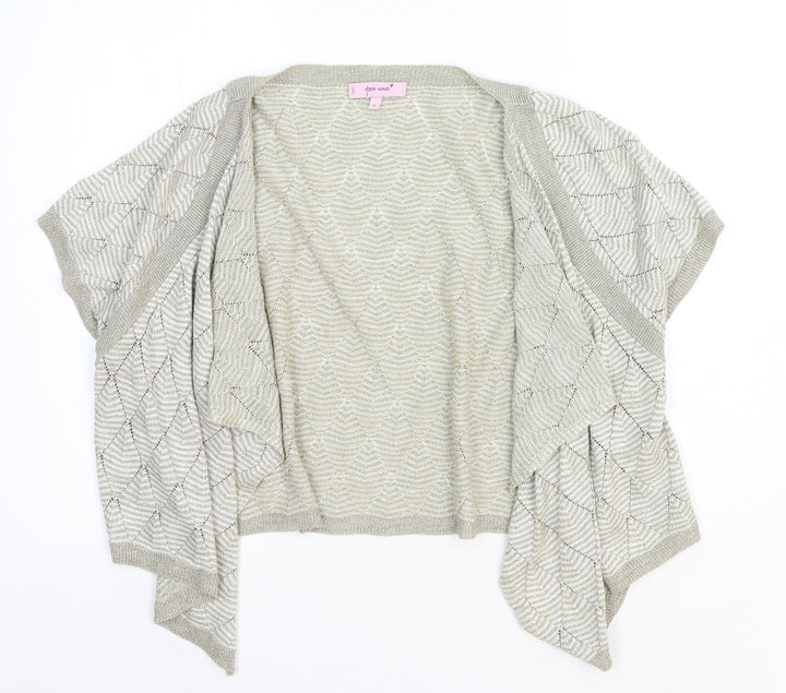 Per Una Womens Beige V-Neck Acrylic Cardigan Jumper Size 16