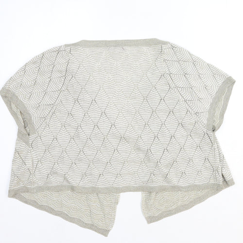 Per Una Womens Beige V-Neck Acrylic Cardigan Jumper Size 16