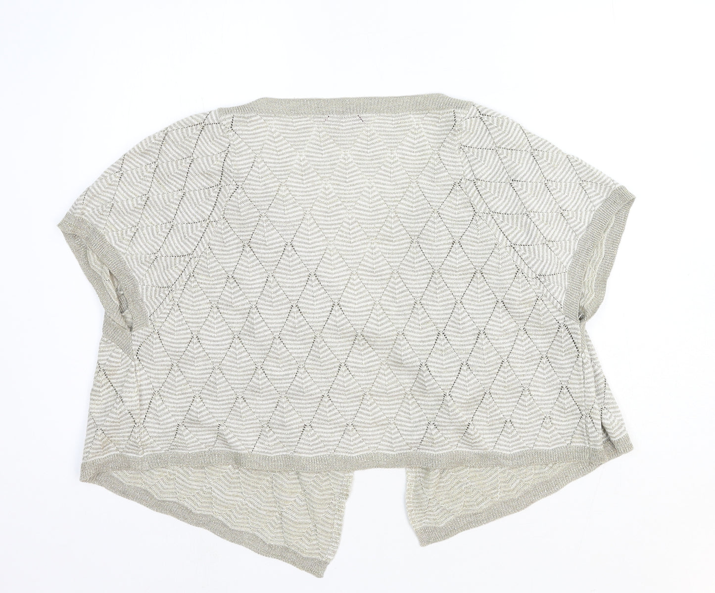 Per Una Womens Beige V-Neck Acrylic Cardigan Jumper Size 16